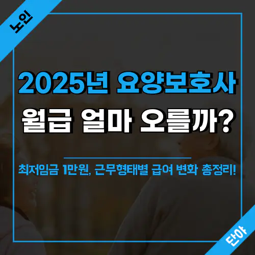 2025년 요양보호사 월급과 최저임금 인상에 따른 급여 변화