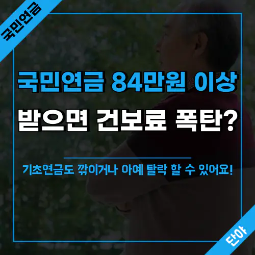 국민연금 월 84만원 이상 받으면 기초연금 최대 50% 감액되거나 탈락