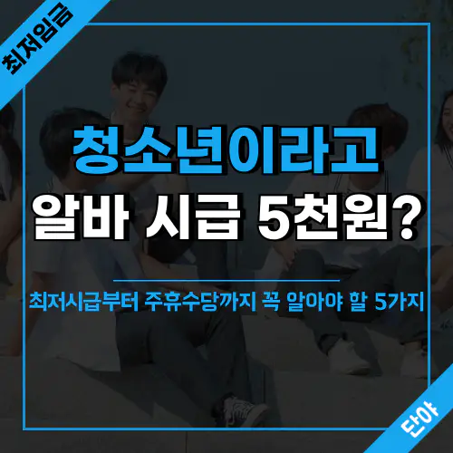 2025년 최저임금과 알바생 주휴수당 계산법 안내