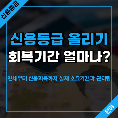 신용등급 회복 과정과 실천 방법 안내