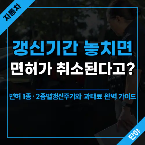 운전면허 갱신 기간 및 불이익 설명