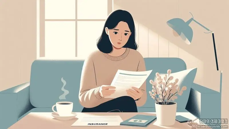 기초생활수급자가 보험금 수령 후 걱정하는 모습을 담은 일상 장면