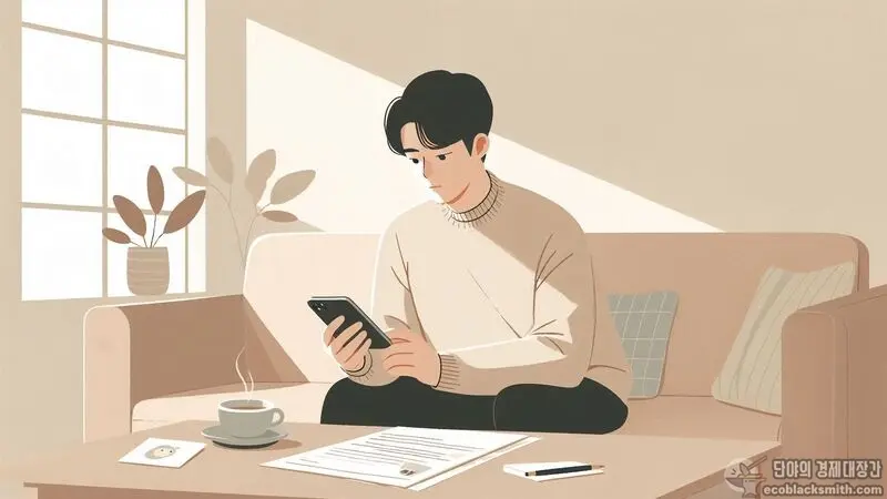 기초생활수급자가 긴급생계비 신청이 어려운 상황을 보여주는 일상 장면