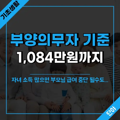 기초생활수급자 부양의무자 소득기준