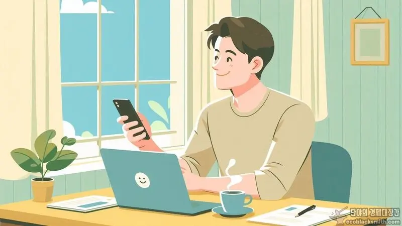 한부모가정 아동양육비 지원 승인 소식을 받고 안도하는 모습