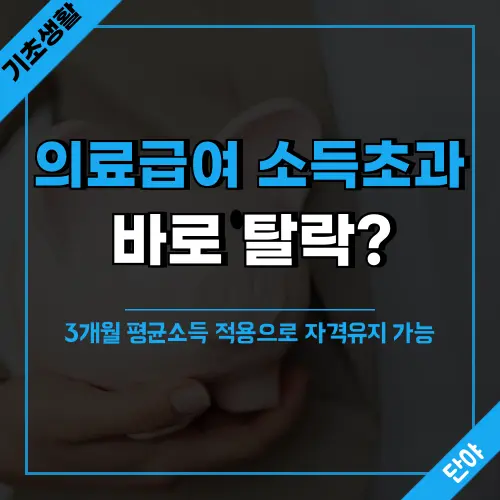 의료급여 소득초과 시 자격박탈 여부 설명