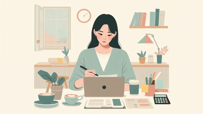 수급자 차량 구매 기준과 조건들을 체계적으로 정리하며 검토하는 장면
