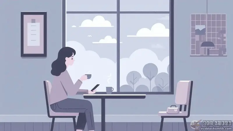 기초생활보장 문제로 미래를 걱정하며 고민하는 모습