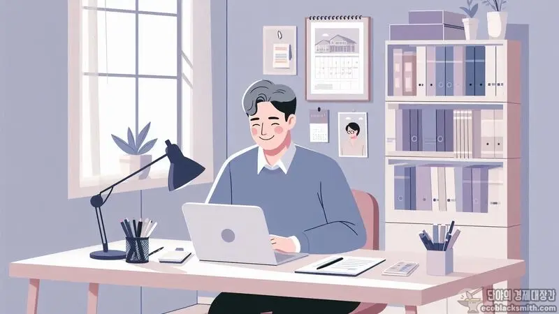 기초연금 제도 변화에 대비하여 미래를 계획하는 모습