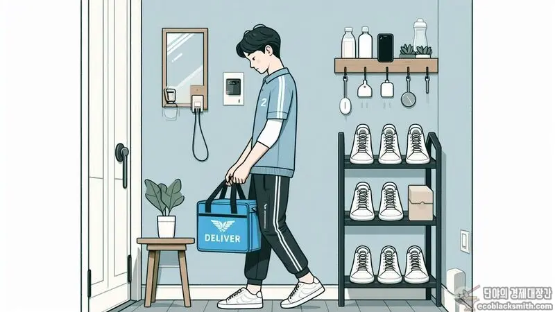 자활사업을 그만두고 배달라이더로 새롭게 시작하는 준비 모습