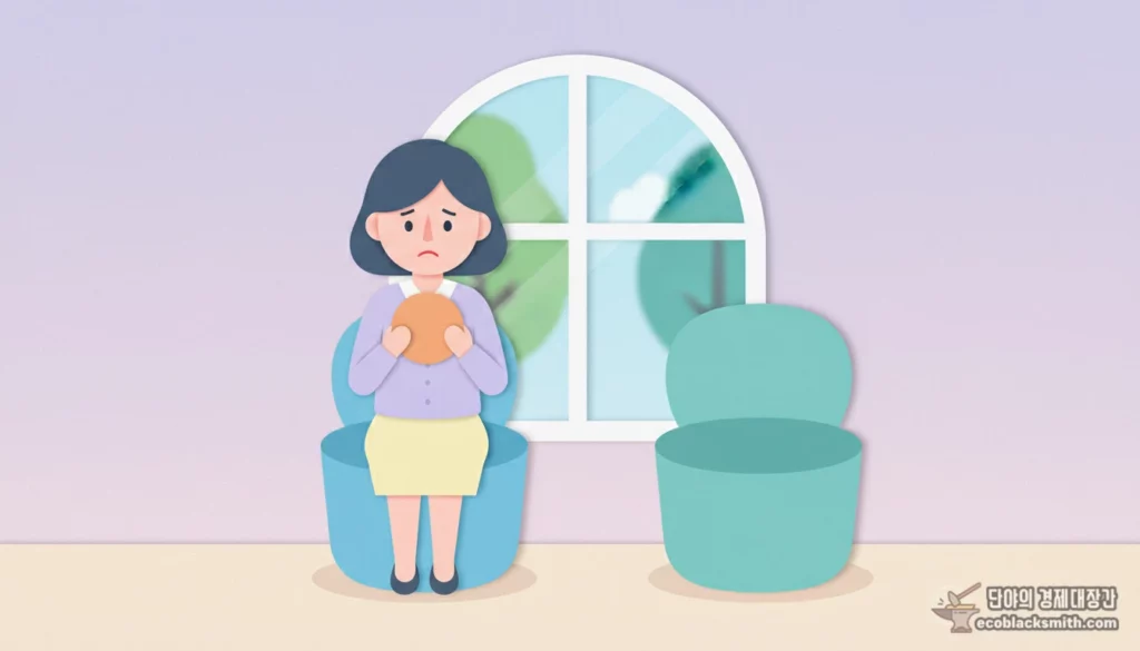 기초수급자가 주민센터에서 근로 가능 여부를 상담받는 장면