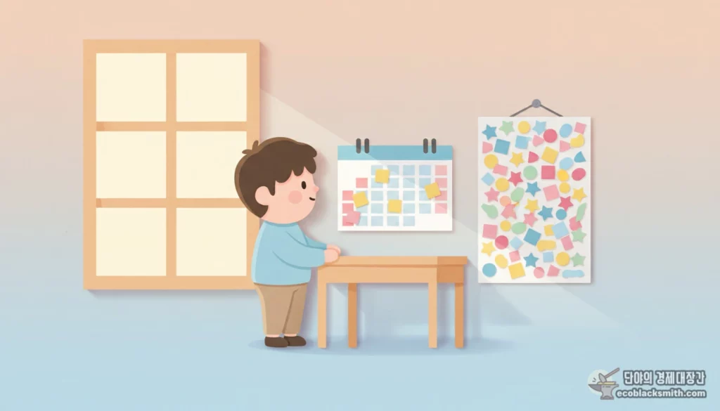 수급비 공제 기준을 확인하며 투자 계획을 점검하는 모습