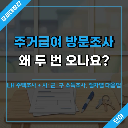 주거급여 방문조사가 두 번인 이유와 LH·복지사 조사 절차를 안내하는 섬네일