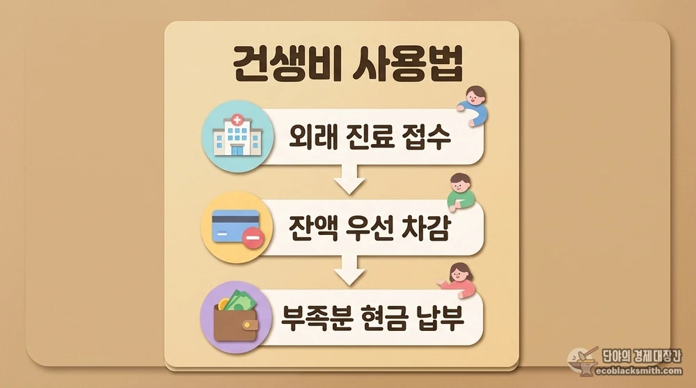 의료급여 1종 건생비 외래진료 시 사용 절차를 단계별로 정리