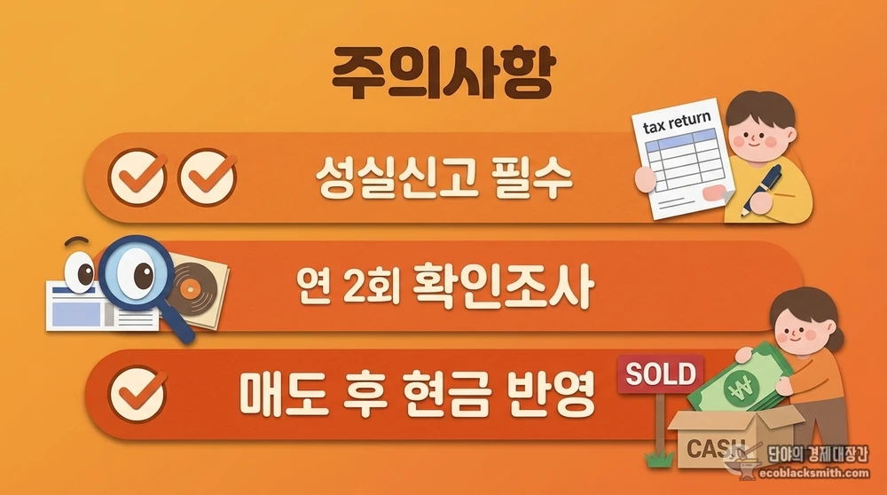 기초수급자 주식 투자 시 성실신고와 확인조사 등 주의할 점 체크리스트