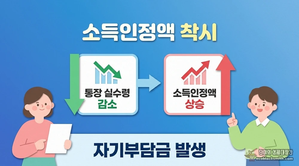 실수령액은 줄어도 소득인정액이 올라 자기부담금이 붙는 주거급여 구조
