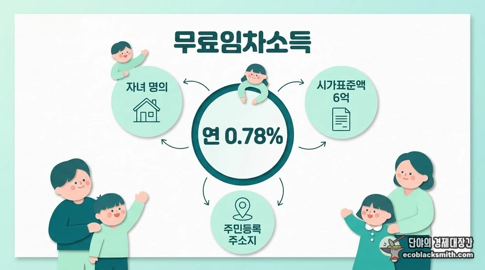 자녀 명의 주택 기초연금에 적용되는 무료임차소득 세 가지 조건과 연 0.78% 환산율